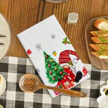 2pcs Christmas Napkins, Soft And Absorbent Fingertip Towels, Red Christmas Gnome Plaid Pattern Dishcloths, Seasonal Holiday Decorative Towel Set, Winter Decor, Christmas Decor, Kitchen Towels, Home Decor - Multicolor - View 5