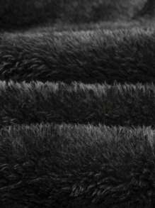 Men's Fashionable Casual Versatile Furry Embroidered Graphic Sweatsuit, Fall Clothes Winter