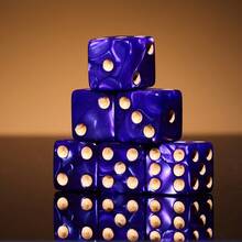 1 套/8 件，16 毫米珍珠纹理骰子、玻璃瓶和天鹅绒袋套装，棋盘游戏骰子，适用于节日礼物、派对游戏、收藏品、数字学习 - 彩色 - 查看 11