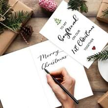 Funny Boyfriend First Christmas Card From Girlfriend, Perfect X-Mas Gifts For Boyfriend On First Christmas, To My Boyfriend On Our 1st Christmas Card,Christmas - Multicolor - View 8