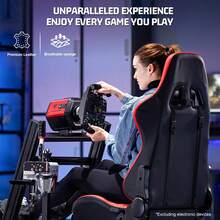 Minneer Aviation Aluminum Alloy Racing Simulator Cockpit With Red Seat Fit For G29 G920 T248, Only Includes Brackets And Seat - Red - View 3
