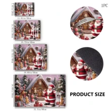 1 tấm lót quầy pha chế cà phê in hình ông già Noel, cây thông Noel, người tuyết và người bánh gừng, tấm lót bàn bằng gel silica thấm hút và chống trượt, đồ trang trí phòng ăn nhà bếp, đồ trang trí bàn ăn Giáng sinh - Nhiều màu - Xem 25
