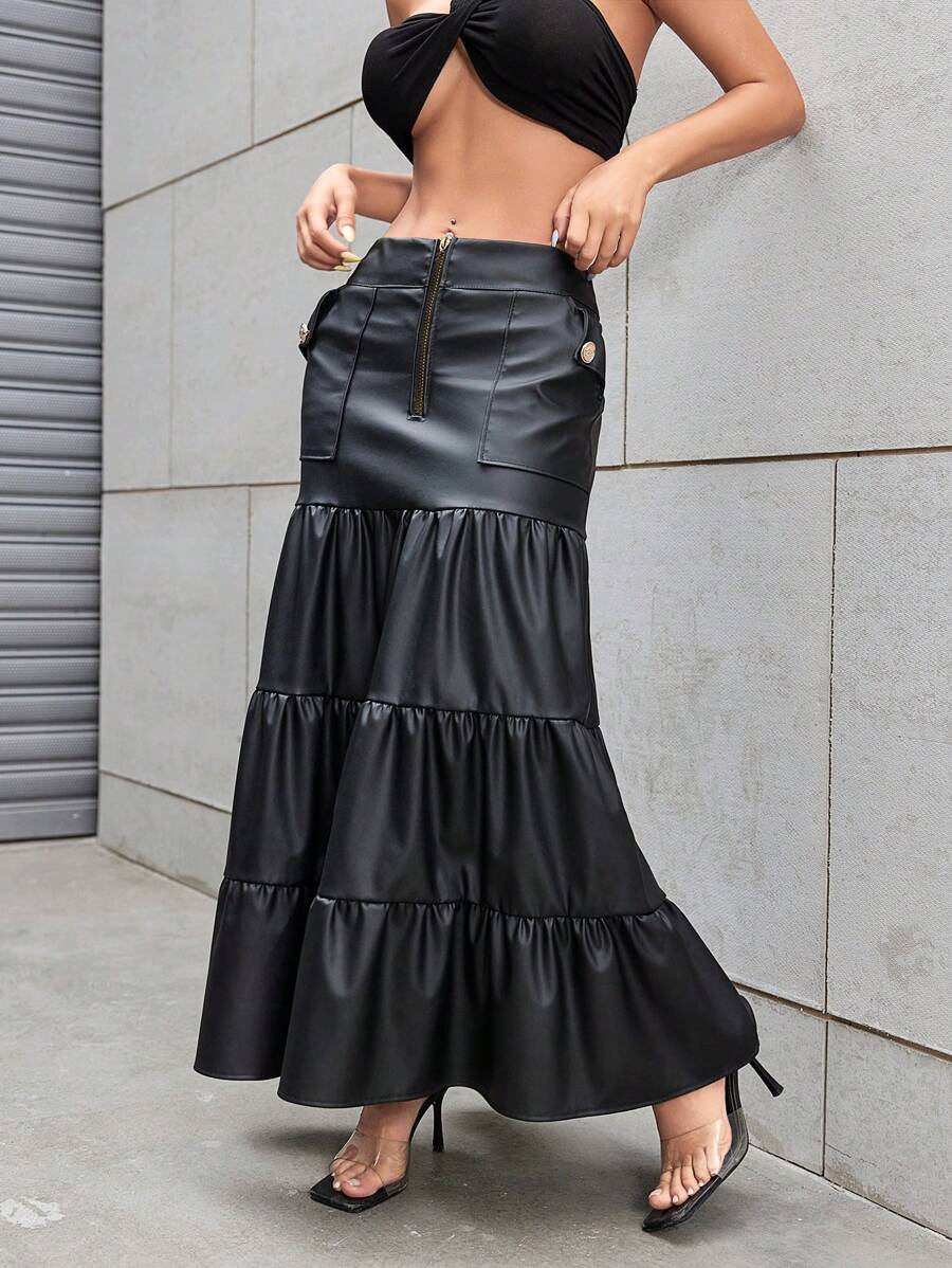 Women Skirts - màu đen - Xem 1