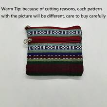 1pc/6pcs Bolsa de moedas minimalista coreana, porta-cartões retrô portátil de tecido, mini bolsa de moedas, fresca e portátil