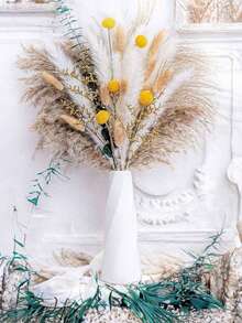 1 件塑料花瓶，客厅装饰花瓶，防掉落花瓶，人造花瓶，高品质北欧风格现代装饰圆形塑料花瓶，家居装饰，花瓶，中心装饰，桌面装饰，圣诞礼物 - 彩色 - 查看 3