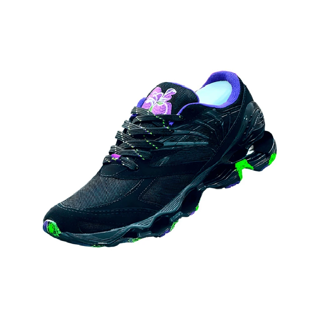 Promotion Wave Lotus Flower Premium Tennis Shoes Soft Shock Absorber 12 Springs - 黑蓮花 - 查看 1