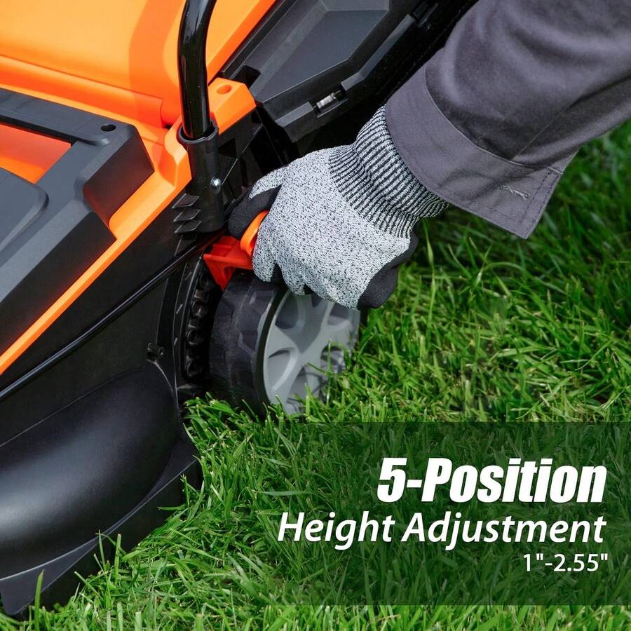 LawnMaster CLM2413A Cordless 13Inch Lawn Mower 24V Max With 2X4.0Ah