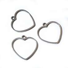 10/20 chiếc 304 thép không gỉ mặt dây chuyền hình học UV Epoxy Resin khung Bezel nhẫn cho DIY làm đồ trang sức phụ kiện phát hiện - màu thép - Xem 6