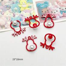 5 件合金圣诞主题系列 3D 可爱幽灵圣诞老人帽子吊坠适用于 DIY 项链耳环配件 - 彩色 - 查看 10