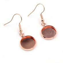 10 piezas de soportes para pendientes aptos para cabujones de 12 mm, accesorios para hacer pendientes tipo gota, componentes para joyería DIY