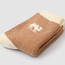 1 par/5 pares Calcetines de lana cálida de pelo de camello para mujer y hombre, calcetines gruesos, calcetines de camello cálidos, calcetines suaves de felpa para otoño e invierno, calcetines de camello - Multicolor - Ver 13