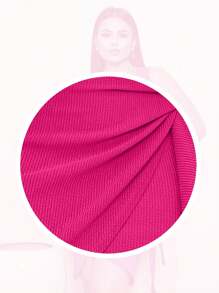 Women Short Dresses - 玫紅色 - 查看 2