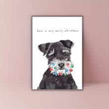 1 张迷人雪纳瑞圣诞贺卡 - 适合节日、生日等 - 适合每个人的独特问候 - 彩色 - 查看 7