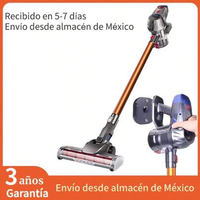 Aspiradora de Mano Inalámbrica 15kPa Potente Succión 150W Motor Dual Iluminación LED Escoba Vertical Eléctrica Batería Extraíble Barredora Eléctrica Limpiador de Polvo Inalámbrico para el Hogar