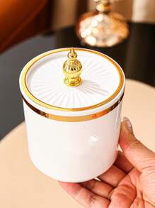 1pc Plastic Household Kitchen Storage Canister Back To School - Multicolor - View 10