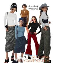 Ladies' Basic Long Sleeve Round Neck T-Shirt, Slim Fit, 2024 Autumn Y2K Style Crop Top, Cute Tight-Fitting Shirt - 淺灰色 - 查看 6