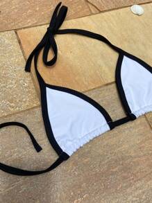 Women's Athens Suplex Curtain Bikini With Regulator - white and black - View 4