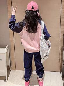 2件組可愛兔子女孩套頭運動衫套裝 - 彩色 - 查看 2