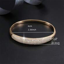Nieuwe Starry Sky-serie enkelzijdige volledig ingelegde armband met kubieke zirkonia, niche gepersonaliseerde accessoires