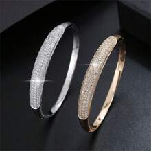Nieuwe Starry Sky-serie enkelzijdige volledig ingelegde armband met kubieke zirkonia, niche gepersonaliseerde accessoires
