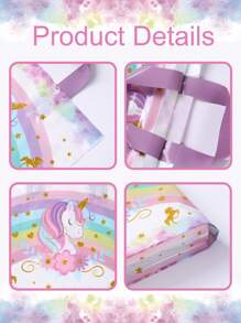 25/50Pcs Rainbow Unicorn Style Plastic Gift Bags, Birthday Party Packaging Supplies, Handheld Gift Bags, Family Tote Bags, Unicorn Theme Party Birthday Wedding Baby Shower Bridal Shower Ceremony Party Decor, Home Decor, Party Favors, Boutique Shopping Bags