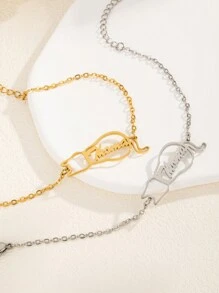 1pc Personalized Durable Elegant Cat Name Bracelet, Customized Memorial Cat Jewelry Gift For Mom, Cat Lover, Missing Cat, Christmas, Anniversary, Birthday, Bridesmaid, Party