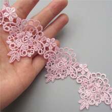 Cinta de encaje con borde de flor de 5 cm de ancho, adorno de estilo vintage, tela bordada, aplicación de costura, artesanía, decoración de boda y vestido de novia, DIY, decoración de ropa, bordado