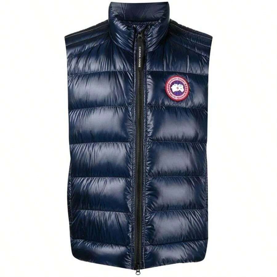 Canada Goose Crofton Logo Patch Padding Vest Atlantic Navy SHEIN USA