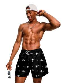 Kit 2 Beach Shorts, 1 Tactel Short + 1 Men's Linen Short Top - 藏蓝色 - 查看 6