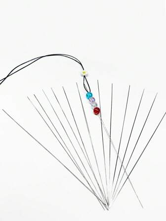 10pcs Beading Needles/String Jewelry Tools, Sizes: 5.5cm, 7.5cm, 12.5cm, 15cm