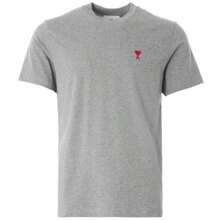 AMI Heart Logo Patch Short Sleeve T-Shirt Grey - Xám - Xem 1