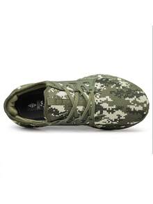 Men's Walking Shoes Breathable Lightweight Comfortable Non Slip Sneakers Running Tennis Workout Shoes - 軍綠色 - 查看 2