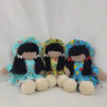 BLACK RAG DOLL MALY 37CM TOY GIRL'S ROOM CHILDREN'S PARTY DECORATION - BÚP BÊ ĐEN MALY CAP CAK XANH - Xem 6