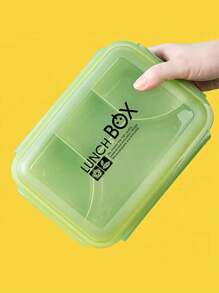 Fiambrera portátil + Taza rectangular kawaii con dibujos y cuchara, oferta del - Verde - Ver 4