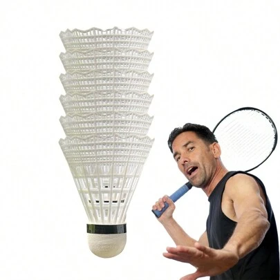 6 Pieces Windproof Badminton Badminton Balls Wind Resistant Outdoors Flexible Sports Training Badminton Shuttlecocks