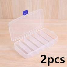 1 pieza Caja de almacenamiento con 5/6/10/15 compartimentos, plato de maquillaje, caja de almacenamiento para herramientas de pelo, caja dividida portátil con botón a presión, caja de almacenamiento de cosméticos de plástico, apta para cosméticos, horquillas, tocados, fiesta de revelación de género, perfecta para cumpleaños, bodas, fiestas, el regalo perfecto para colegas, amigos y familiares, de vuelta a la escuela