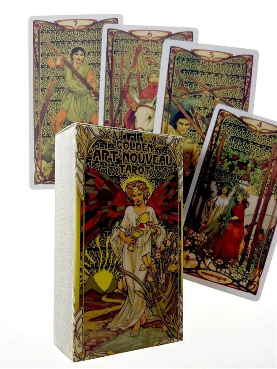 Tarjetas de tarot dorado arte - Amarillo - Ver 1