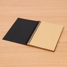 Spiral Sketchbook Blank Notebook 50 Sheets Kraft Paper Hardcover For Students Graffiti Painting School Stationery Supplies