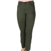 Women's Twill Trousers With Lycra Elastane And Built-In Knife Pocket, Green - màu xanh lá - Xem 1