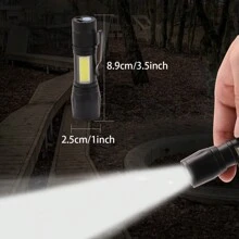 4pcs KunHe USB Rechargeable Mini LED Flashlight, Camping Light Set, Bright 300 Lumens EDC Flashlight, Christmas Gifts For Men
