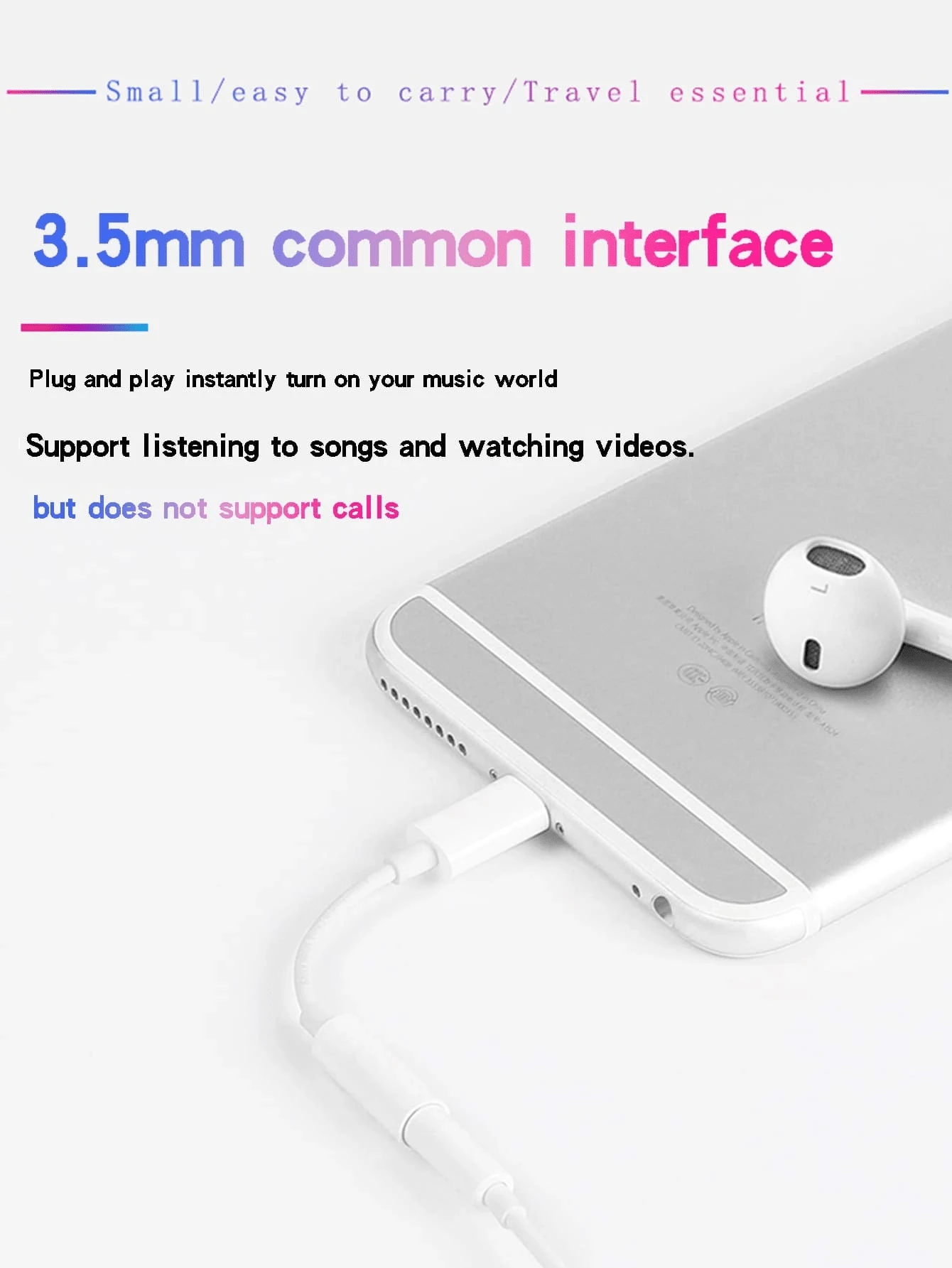 Lightning To 3.5 Mm Headphone Jack Adapter3.5mm Heapdhones Audio