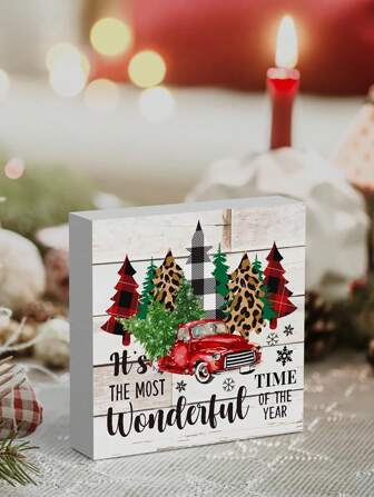 1 件，圣诞节美好时光汽车圣诞树泡沫 PVC 桌面装饰，家居装饰，派对装饰用品，艺术工艺装饰，派对装饰用品，节日配饰，圣诞节