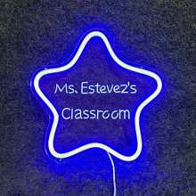 Biển hiệu neon trang trí theo yêu cầu, biển hiệu đèn neon cá nhân hóa cho phòng, đám cưới, quà tặng Ngày của Mẹ, biển hiệu neon khắc nghệ thuật, biển hiệu đèn LED USB, biển tên neon trang trí phòng ngủ & quán bar, biển hiệu neon LED tùy chỉnh. - hình ngôi sao-33cm*33cm - Xem 9