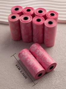 10pcs/12pcs Pink Series Pet Waste Bags, Printed Dog Poop Bag, Pooper Scooper Bag, Outdoor Walking Cleanup Bags - Multicolor - View 9