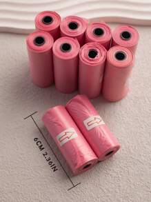 10pcs/12pcs Pink Series Pet Waste Bags, Printed Dog Poop Bag, Pooper Scooper Bag, Outdoor Walking Cleanup Bags - Multicolor - View 5