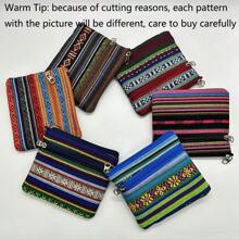 1pc/6pcs Bolsa de moedas minimalista coreana, porta-cartões retrô portátil de tecido, mini bolsa de moedas, fresca e portátil