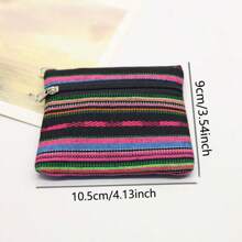 1pc/6pcs Bolsa de moedas minimalista coreana, porta-cartões retrô portátil de tecido, mini bolsa de moedas, fresca e portátil