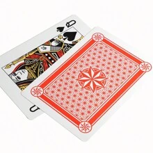 54 piezas Cartas de juego extra grandes y extra grandes, tarjetas de papel grandes, tarjetas de números grandes gigantes para juegos de interior/exterior, fiestas y vacaciones, juegos de fiesta de adultos aptos para Halloween/Navidad/Acción de Gracias - Rojo - Ver 5