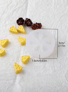 1 件逼真的奶酪形硅胶蜡烛模具 - 白色 - 查看 6