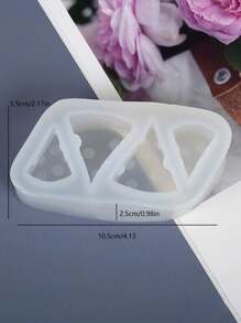 1 件逼真的奶酪形硅胶蜡烛模具 - 白色 - 查看 5